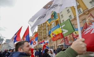 Foto: Anadolija / Protesti Rusa i Srbijanaca u Moskvi